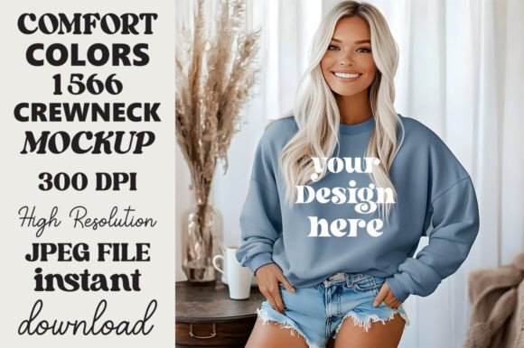 Comfort Colors 1566 Mockup Blue Jean 13 Review for Real Projects