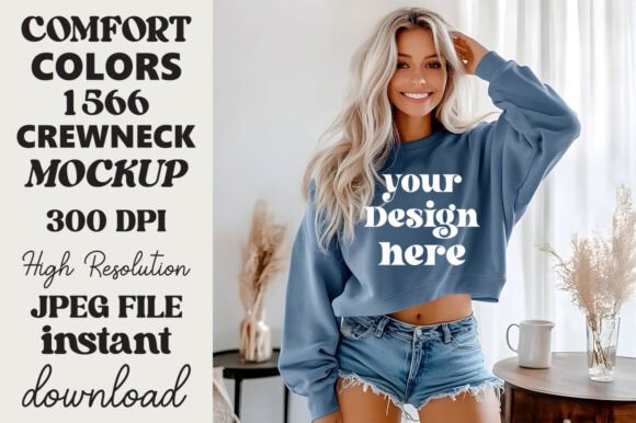 Comfort Colors 1566 Mockup Blue Jean 6 Review