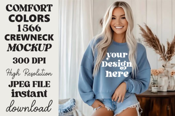 Comfort Colors 1566 Mockup Blue Jean 8 Review