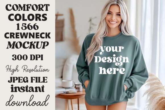 Comfort Colors 1566 Mockup Blue Spruce 2 Review for Real Projects