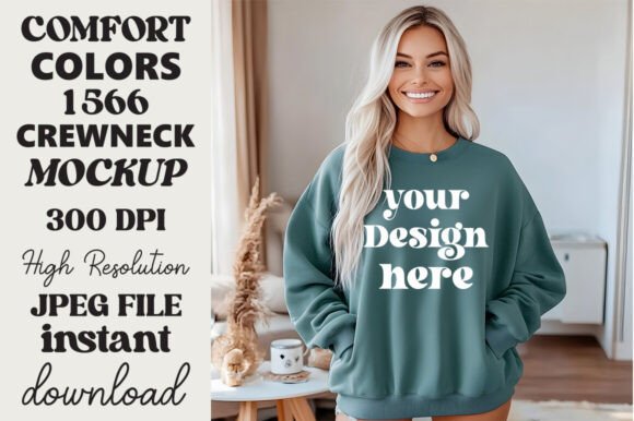 Comfort Colors 1566 Mockup Blue Spruce 6 Review