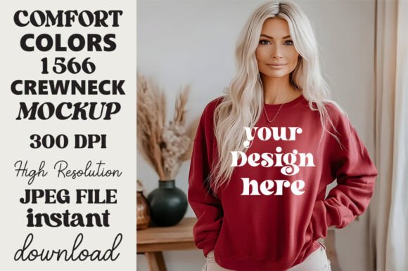 Comfort Colors 1566 Mockup Crimson 19 Review for Embroidery Projects