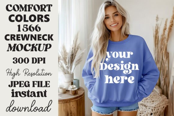 Comfort Colors 1566 Mockup Flow Blue 6 Review for Embroidery Projects