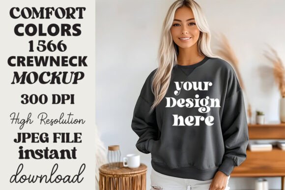 Comfort Colors 1566 Mockup Pepper 7 Review for Embroidery Projects