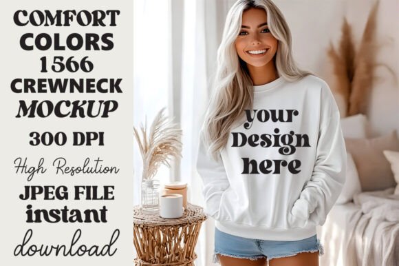 Comfort Colors 1566 Mockup White 11 Review for Embroidery Projects