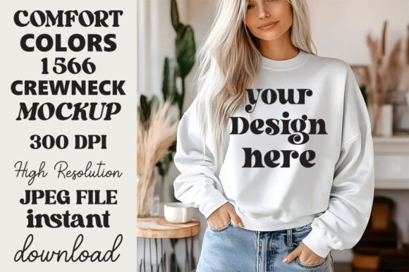 Comfort Colors 1566 Mockup White 4 Review for Embroidery Projects