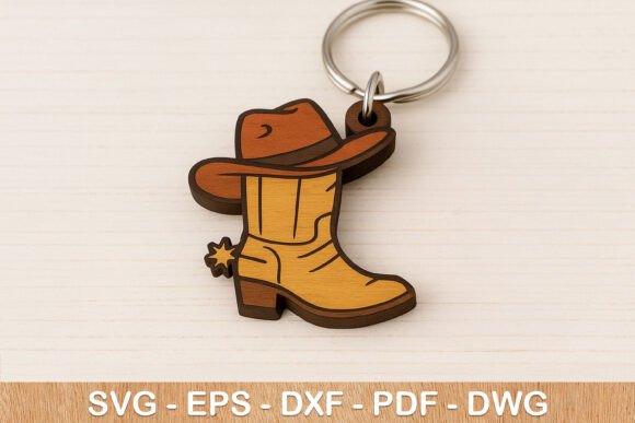 Cowboy Boot Hat Keychain: A Versatile Design for Real Projects