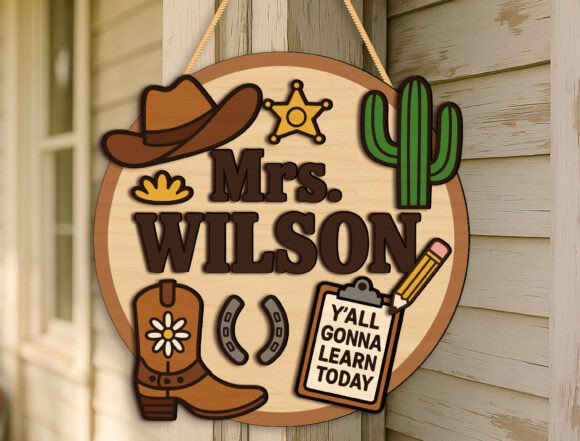 Cowboy Western Teacher Door Sign Review for Real Projects
