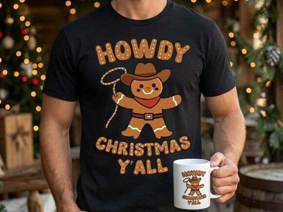 Howdy Christmas Y’all Shirt Design Review: A Festive Embroidery Asset