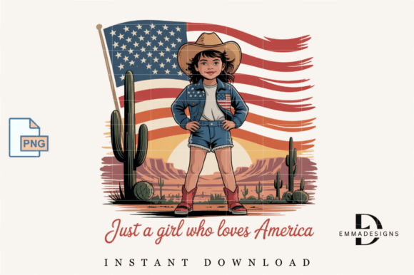 Just a Girl Who Loves America PNG Review for Embroidery Projects
