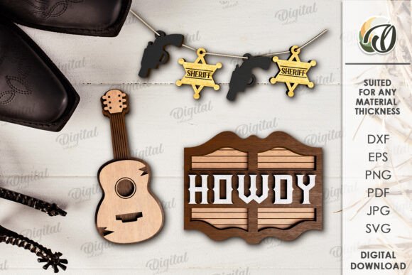 Review of the Cowboy Tiered Tray Decor Laser Cut