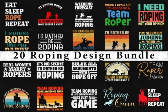 Rodeo Roping Quotes Design Bundle Review for Real Projects