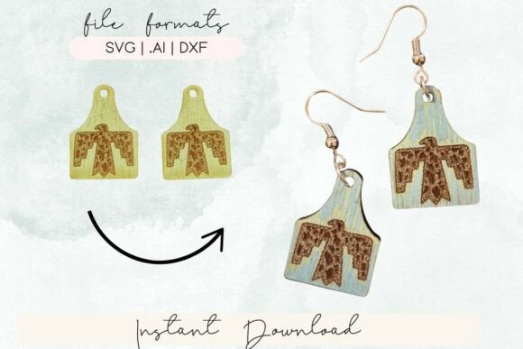 Thunderbird Cow Tag Earring SVG Review for Real Projects