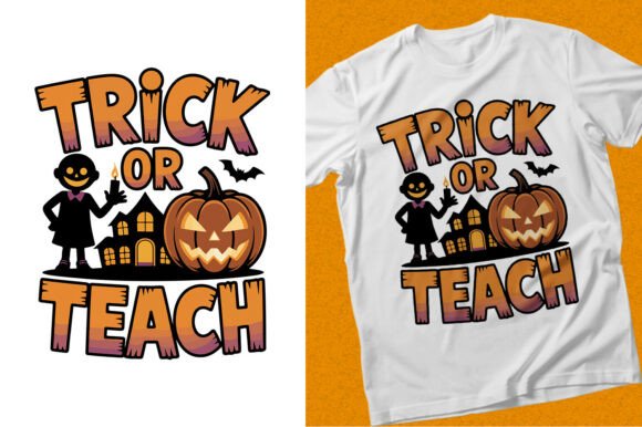 Trick or Teach Halloween T-shirt Design Review
