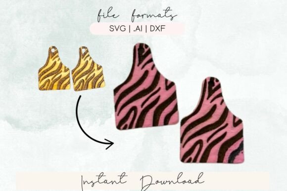 Zebra Cow Tag Earring SVG File Review for Real Projects
